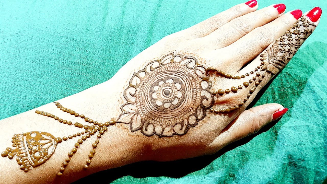 NEW EASY JEWELLERY MEHANDI DESIGN 2020 latest jewellery henna design