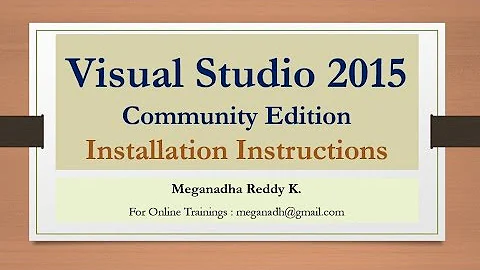 Visual Studio 2015 Community Edition Installation Steps