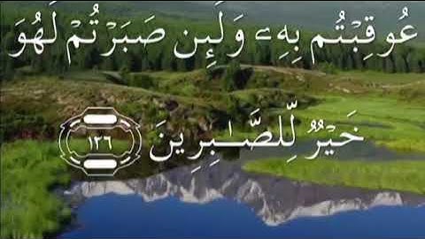 سورة النحل صفخة ٢٨١ مكتوبة مكررة بصوت سعد الغامدي