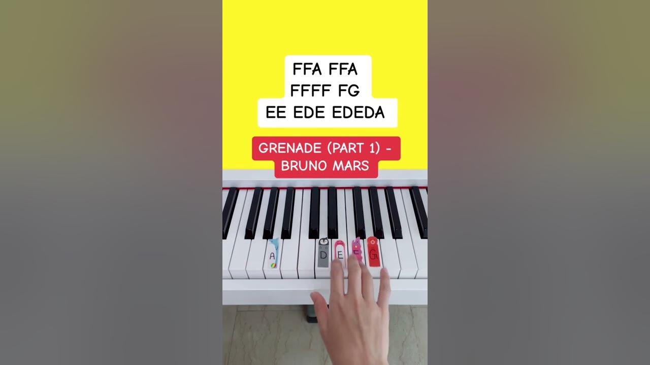 Grenade - Bruno Mars (Piano Tutorial) #grenade #grenadebrunomars #brunomarsgrenade #pianoshorts