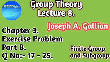 Gallian book exercise problem| Chapter 3| Group Theory.