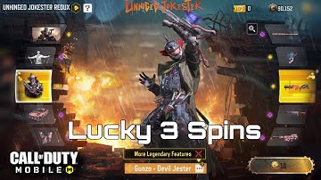 Unhinged Jokester Redux Codmobile | Legendary Gunzo - Devil Jester | Thumper Surprise Party | 3 Spin