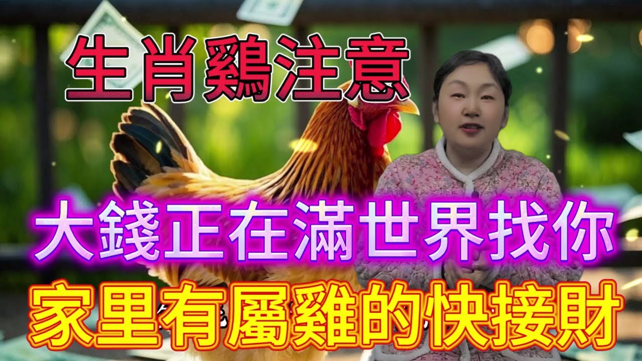 生肖雞注意！財神爺帶著八位數橫財正在全城搜尋你！家裡有屬雞的速開財門，錯過今天再等十二年！這是天命橫財局，接財後事業暴漲、偏財不斷，全家跟著享福！