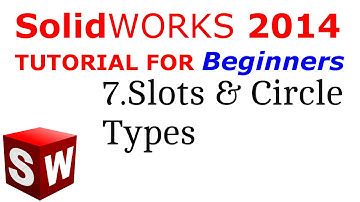 SolidWorks Tutorial For Beginners 7.Slots And Circle Types