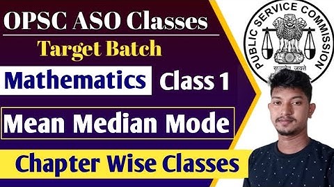 OPSC ASO Math Class -1 // Statistics // Mean median Mode // Target ASO 2022