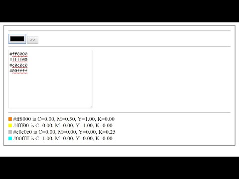 vue multiline hex to cmyk javascript
