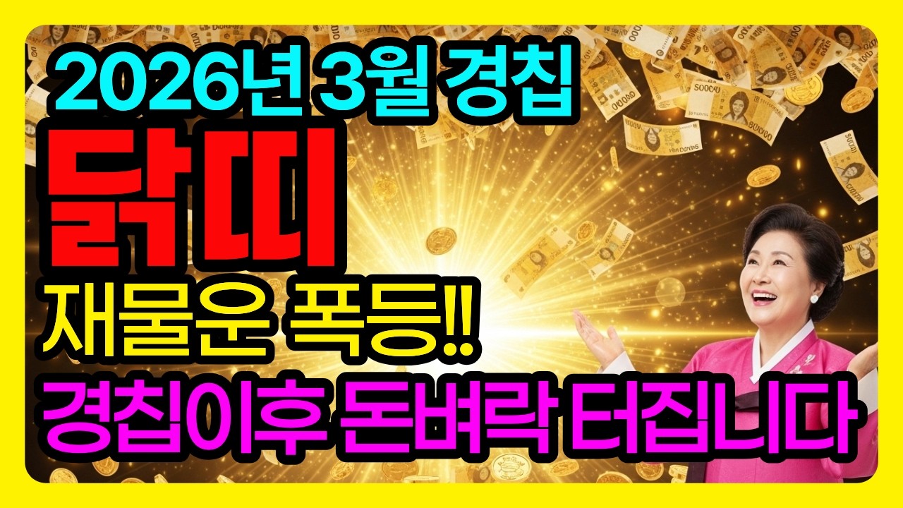 닭띠 57·69·81·93·05년생 천기누설!! 닭띠만 모르는 비밀ㅣ경칩날 서쪽 창문에 '이것' 두면 1년 재물이 쏟아진다.