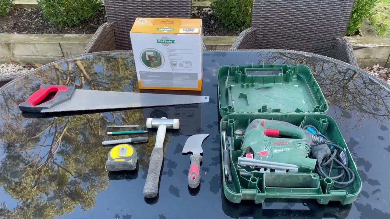 How to Fit a Cat Flap into a UPVC panel From Start to Finish YouTube