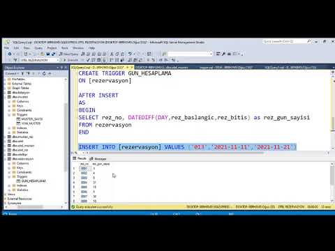 MS SQL TRIGGER ÖRNEKLERİ - YouTube