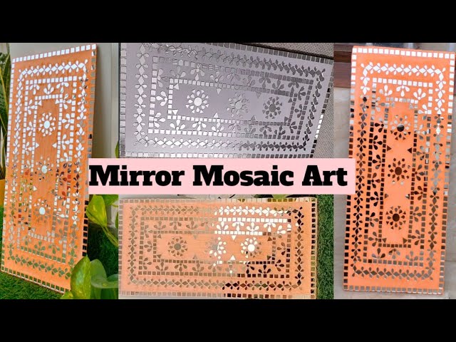 DIY Mirror Mosaic. A complete tutorial of mirror mosaic art on