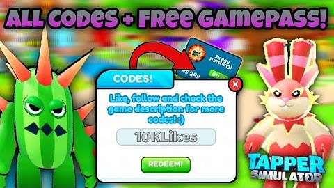 All *UPDATED* Codes For TAPPER SIMULATOR + Free Gamepass! - Roblox 2022