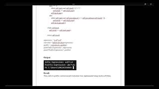 Experiment 2 - Infix to Postfix Conversion and Evaluation
