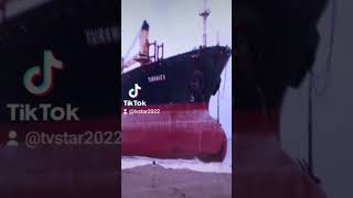 Ship crash into demolishing yard #ship #crash #viral #shorts #viralvideo #viralvideos