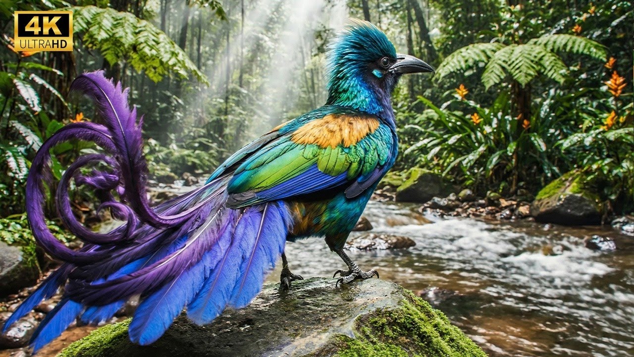 🌿🦜Top 50 Rare Birds by the Stream Birdsong & Water | Nature 4K ASMR