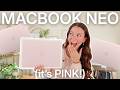 blush macbook neo unboxing + review (from an average person) 🩷 *i am so impressed??*