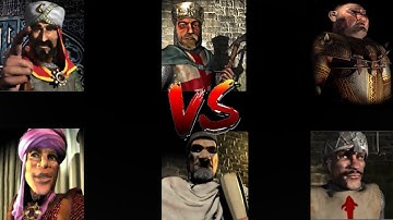 SALADIN LIONHEART PIG VS EMIR FREDERICK SHERIFF | Stronghold Crusader Ai Battle