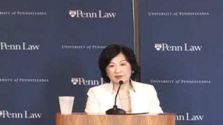 Regina ip lau suk-yee, a legislative council member and think tank
director, talks on the question of hong kong's democratic transition
at penn law. sess...