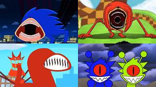 SPRUNKI - SLIDE EATER VS SIMON Giant vs SHIN SONIC / Tiles Hop gameplay