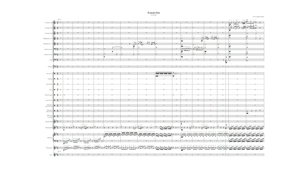 Rumah Kita - Partitur Marching Band