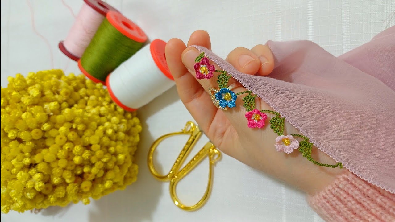 8/ÇITIR MİNYATÜR ÇİÇEKLER TIĞ OYASI 🌸👌
