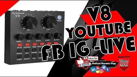 V8 live stream sound card Facebook Youtube Instagram
