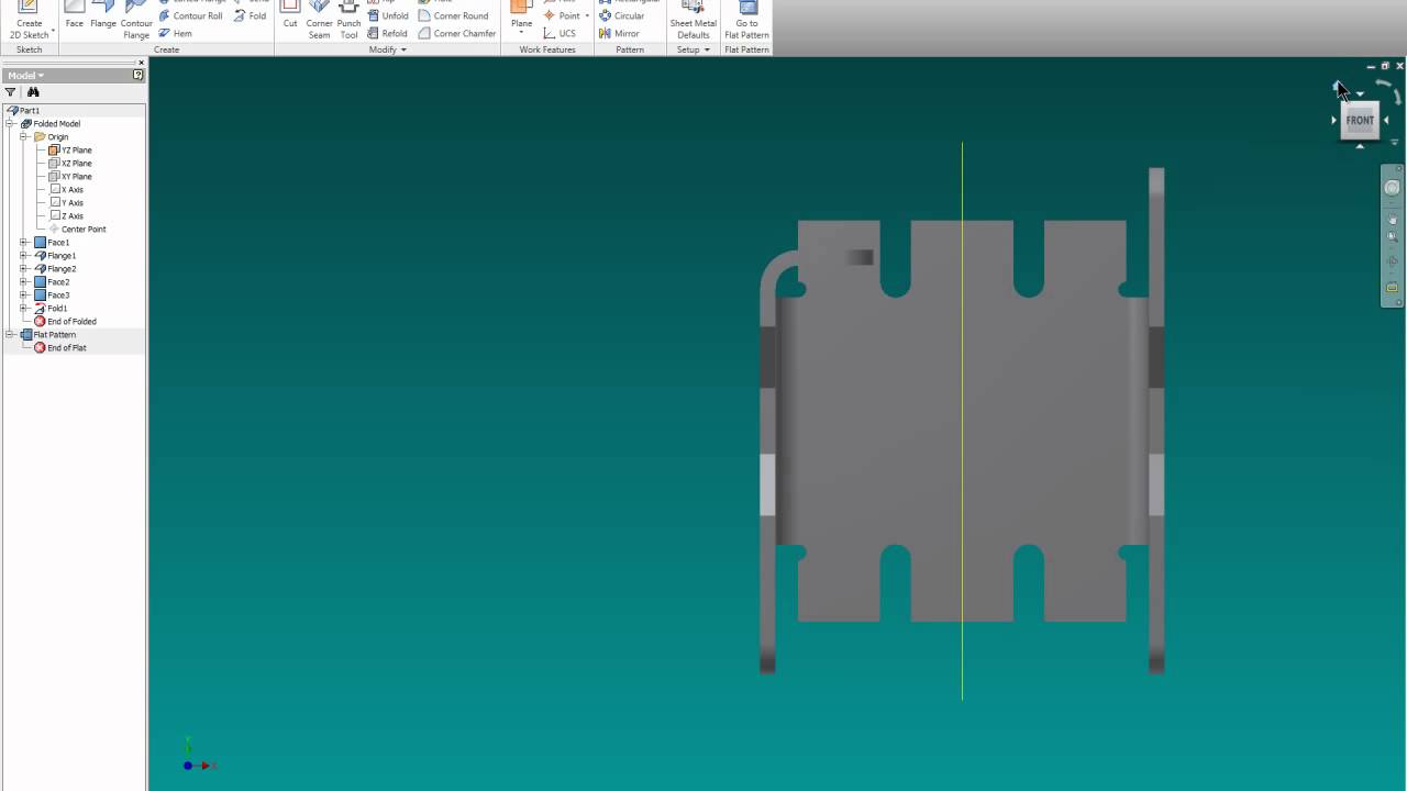 Inventor 2011 - Sheet Metal - Actuator Bracket Part 2