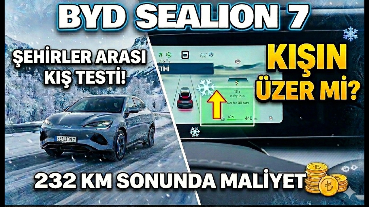 Сколько киловатт-часов потратил BYD Sealion 7 на длительное путешествие (232 км)?