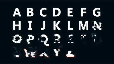 Glitch Alphabet (Best After Effects Projects)