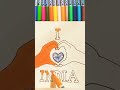 Cute and easy indian flag drawing 🇮🇳 || 🇮🇳♥️ #shorts #trendingshorts #viraldrawings