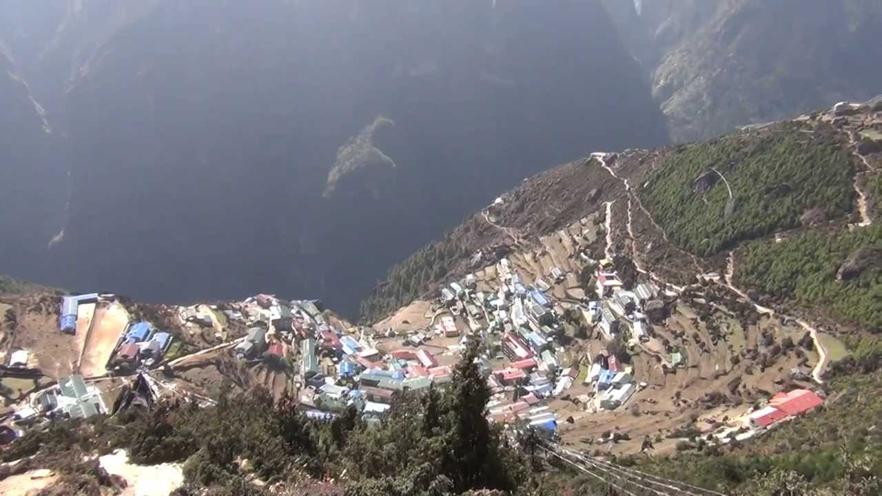 Панорама поселка Намче Базар Айленд пик ноябрь 2013 - YouTube