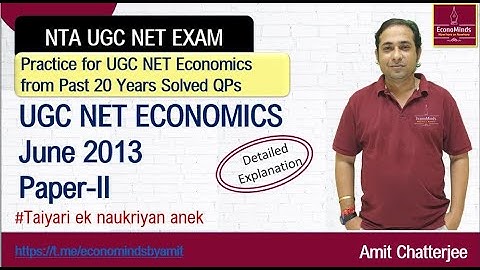 June 2013 Paper II Previous 20 Years UGC NET Economics Solved  Papers Amit Sir #NTA #NET