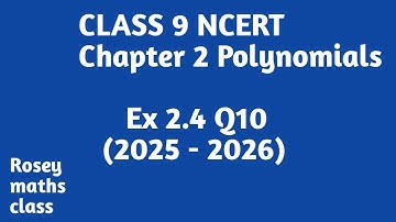Class 9 Polynomials Ex 2.4 Q10 Factorise#maths #ncert