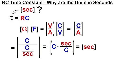 Electrical Engineering: Ch 8: RC & RL Circuits (6 of 43) RC Time Constat (Why is tau in seconds?)