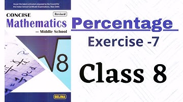 Selina.  Percent and percentage Class 8 Exercise 7(A). Q.No-1 (ii)
