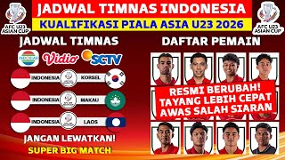BERUBAH! Jadwal Timnas Indonesia U23 2025 - Indonesia vs Laos - Kualifikasi Piala Asia U23 2026