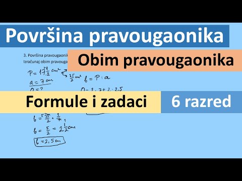 Video: Kako Matematički Pronaći Površinu Pravougaonika