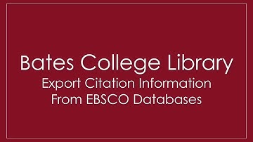EndNote X9: Export Citation Information from EBSCO Databases