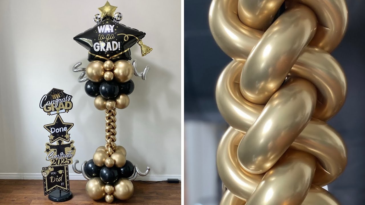 How To Make Graduation Balloon Column & Sign