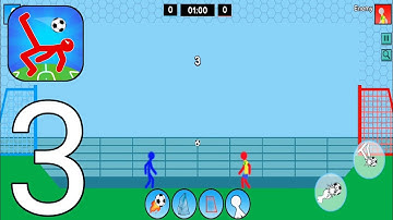 Stickman Ragdoll Soccer 2D - Gameplay walkthrough Part 3 ( iOS, Android )
