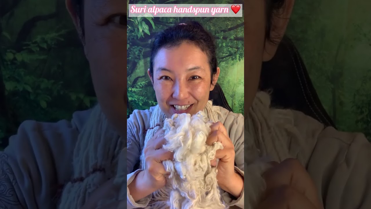 Suri Alpaca Handspun Yarn- What it Looks Like Spun Naturally