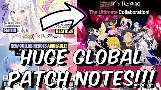 HUGE RE:ZERO GLOBAL PATCH NOTES BREAKDOWN! - FINALLY CONTENT!!! - Seven Deadly Sins: Grand Cross