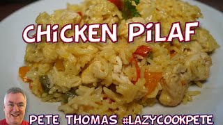 How to Cook Chicken Pilaf with Sweet Peppers and Asparagus Tips.
