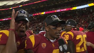 2017 Pac-12 Football Championship: USC's Steven Mitchell, Ronald Jones, and Uchenna Nwosu reflect...