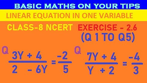 Ex.2.6 (Q.1,2,3,4,5) Chapter:2 Linear Equations in One Variable | Ncert Maths Class 8 | Cbse