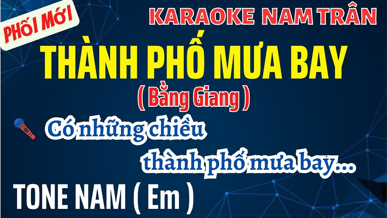 Karaoke Thành Phố Mưa Bay Tone Nam | Nam Trân