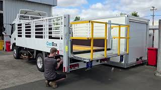 Ape Transport Upfitting Formerly Coolbox Column Tail Lift Oxygen Gas Bottle Truck