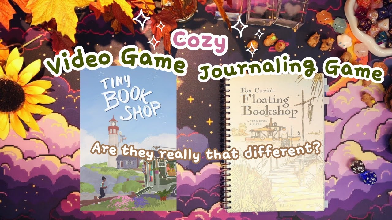 How different are cozy video games (Tiny Bookshop) from solo RPG journaling games?