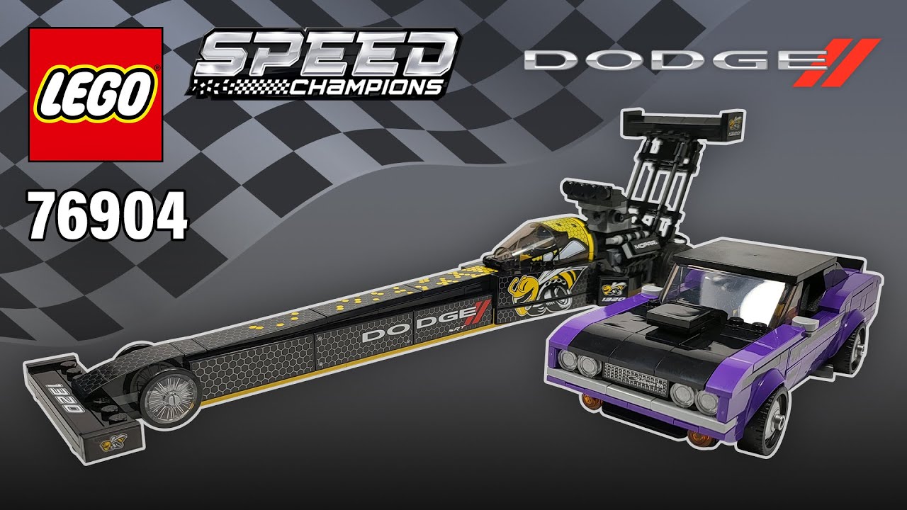 YouTube 1970 T/A Dragster Speed Top and Dodge Challenger - Dodge//SRT Mopar Fuel Champions (76904) LEGO®