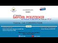 Emission savoir politique du 19 aot 2018 sur ocan fm la constitution