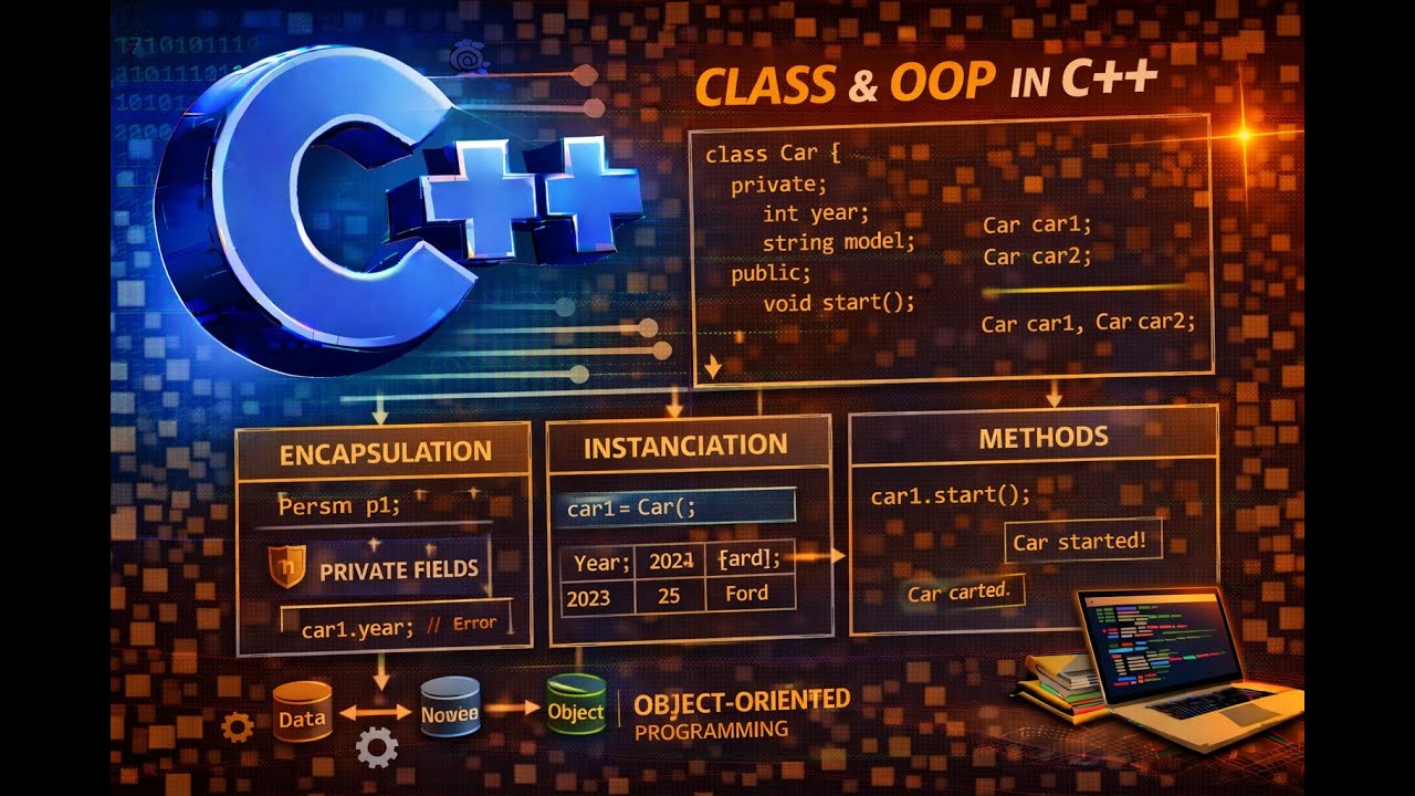 Video - C++ classes, objects, and object oriented programming overview